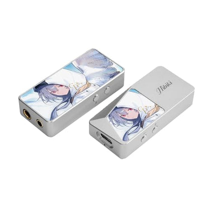 CVJ USB C Headphone Amp DAC Dongle 3.5mm Jack Audio Portable Amplifier | Dual Output DSD 256, 4.4mm Balanced, High Res 32bit/384kHz, ES9039Q2M Chip for iPhone 15 Pro Max Plus iPad Android Phone - color: Sliver