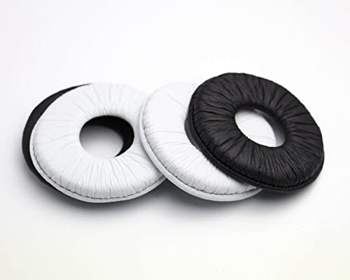 MDR-ZX100 Earpads Replacement Protein Wrinkle PU 70mm Ear Pads Cushions Cover Repair Parts Compatible with Sony MDR-ZX310 ZX330BT ZX110 ZX310 ZX300 ZX600 V150 V300 Headphones (White) - color: White