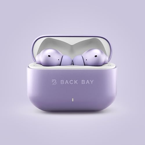 Back Bay Audio True Wireless Earbuds Noise Cancelling Earbuds, Premium ANC - color: Lavender