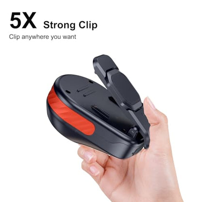Wodgreat Wearable Clip On Bluetooth 5.4 Speaker IPX5 Waterproof | Clean Sound, Built-in Mic, Hands-Free Music/Calls for Work/Cycling/Home/Party/Outdoor(Black)