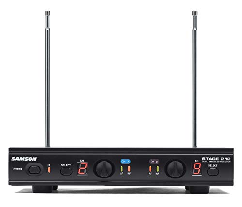 Samson Technologies Samson Stage 212 Handheld Dual-Channel Wireless System with (2) Q6 Dynamic Microphones (E Band) | System w (2) Q6 Mics