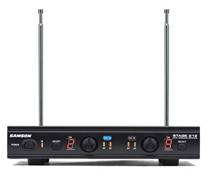 Samson Technologies Samson Stage 212 Handheld Dual-Channel Wireless System with (2) Q6 Dynamic Microphones (E Band) | System w (2) Q6 Mics