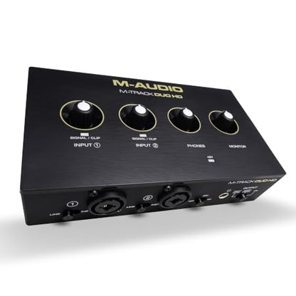 M-AUDIO M-Track Duo HD Recording Studio Pack | 2 XLR/TRS Inputs, 2 TRS Outputs, 24-Bit/192kHz, Condenser Microphone, Studio Headphones, for Creators and Podcasts - size: HD Pack Audio Interface, style: HD Producer Pack