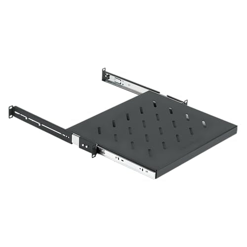 Gator Rackworks Universal Rack Mounting 1U Sliding Shelf with 13.8" Depth, (GRW-SHELF1SLD) - size: 1U Rack Space - Sliding