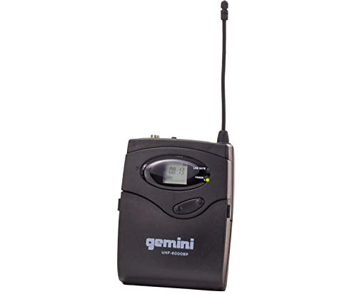 Gemini UHF Wireless Headset & Lavalier Mic System, 240 ft (UHF-6100HL) | UHF headset & lavalier mic, 512-537.5 MHz selectable - auto SYNC pairing - LCD display - balanced XLR & 1/4" outputs, 1U rack - style: Single Wireless Headset Mic System