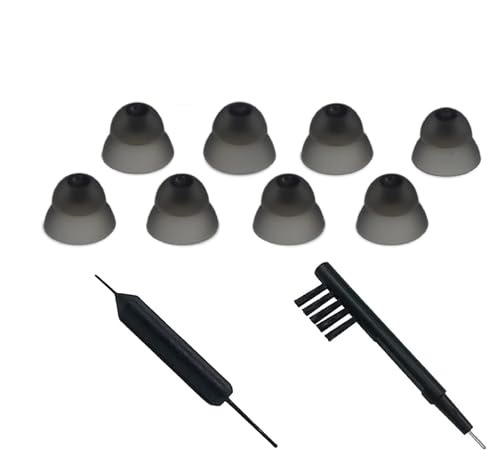 Hearing Aid Ear Domes Cleaning Tools Hearing Aid Close Domes for Resound Sure Fit Style RIC RITE and Open Fit BTE Hearing Amplifier with Brush Cleaner（S Size 8PCS) - size: S