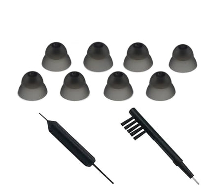 Hearing Aid Ear Domes Cleaning Tools Hearing Aid Close Domes for Resound Sure Fit Style RIC RITE and Open Fit BTE Hearing Amplifier with Brush Cleaner（S Size 8PCS) - size: S