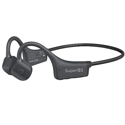 Bone Conduction Headphones - Bluetooth 5.2 Open Ear Headphones IP67 Waterproof Sport Earphones with Noise-Cancelling Mic - Wireless Bone Conducting Headset for Running Hiking Cycling - color: Q3-Black