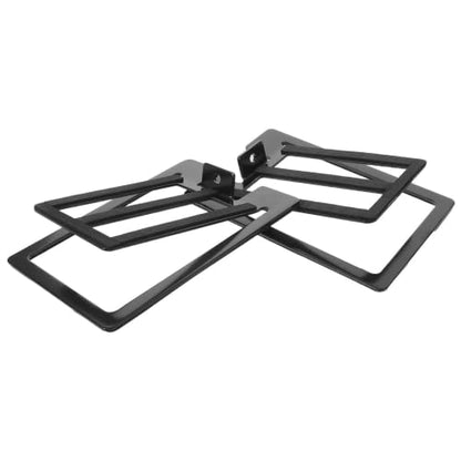 1 Pair Metal Desktop Speaker Stands with 15° Tilt, Slip Resistant and Sturdy Support for Bookshelf Speakers, Studio Monitors, and Computer Audio Devices on Desk