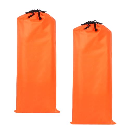 2 Pcs 24 x 10 Inch Tripod Monopod Case Bag, Oxford Cloth Foldable Tripod Carrying Case Bag with Drawstring, Fits Speaker/Light Stand/Studio/Outdoor/Travel/Camping, Orange - size: 24x10 Inch