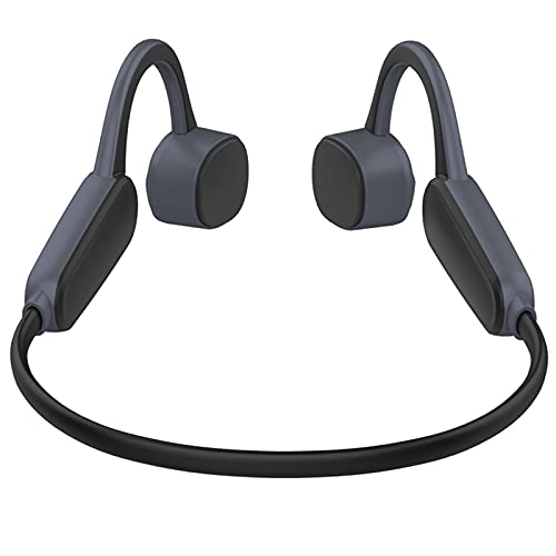 IP68 Underwater Waterproof Swimming Headset Bone Conduction Earphone with MP3 and Bluetooth for Swimmers Open-Ear Elastic Band (Grey) - color: Grey
