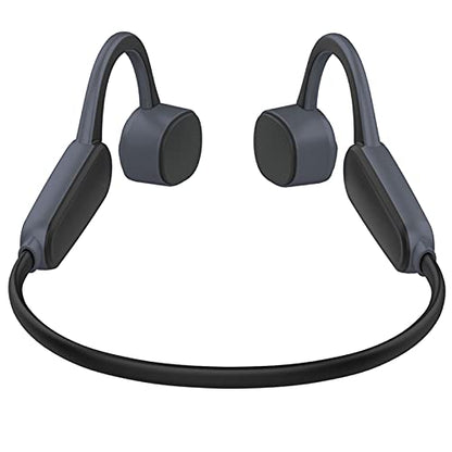 IP68 Underwater Waterproof Swimming Headset Bone Conduction Earphone with MP3 and Bluetooth for Swimmers Open-Ear Elastic Band (Grey) - color: Grey