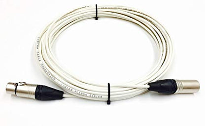 Custom Cable Connection 3 Foot Plenum XLR Male to Female Plenum Balanced Pro Audio Cable, White - color: White, size: 3 Foot