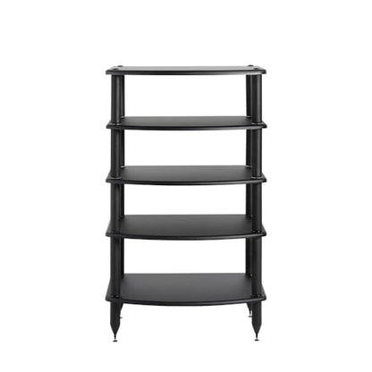 Pangea Audio Vulcan Five Shelf Audio Rack, Media Stand, and Components Cabinet 5 Shelf Black - color: 5 Shelf Black