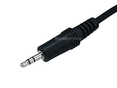 Monoprice 100647 50' 3.5mm Stereo Plug/Plug M/M Cable, Black - size: 50ft