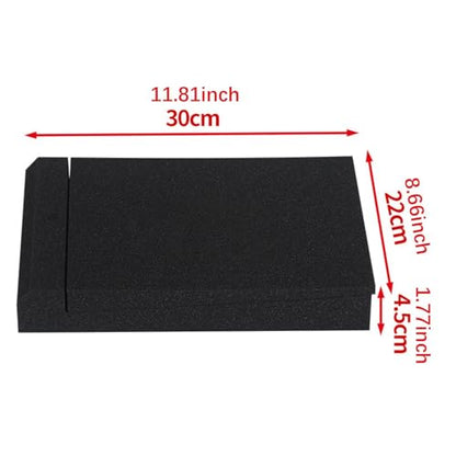 Studio Monitor Isolation Pad Speaker Isolation Pads Acoustic Stands Foam Reduces Audio Prevents Vibrations Suitable for Home Office Studio, 20x30x4.5cm - size: 20x30x4.5cm