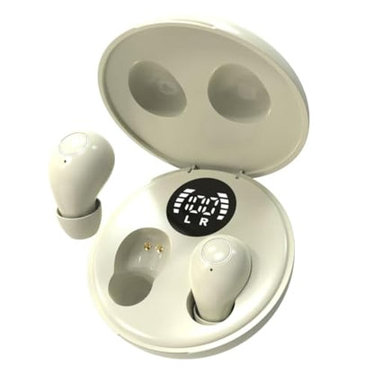 Mini Invisible Earbuds for Work and Sleep - Best Small Earbuds for Small Ear Canals - color: Beige
