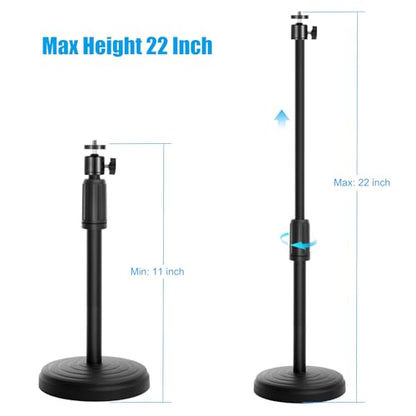 Webcam Stand, 22 Inch Height Adjustable Webcam Mount Computer Camera Stand for Desk Web Cam Stands Arm Holder for Logitech webcams C920 C922 C925e C922x C930e C930 C615 Brio - size: 22 inch