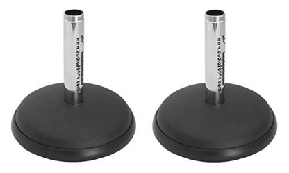 Audio2000'S AST421X2 2-Pack Desktop Microphone Stands with Chrome Plated Pole
