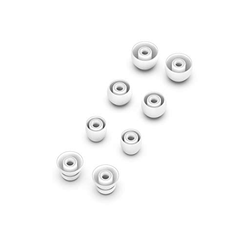 Replacement Eartips Silicone Earbuds Buds Set Compatible with Powerbeats Pro Beats Wireless Earphone Headphones, 4 Pairs (White) - color: White
