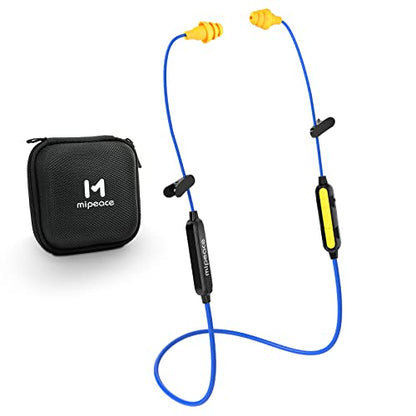 MIPEACE Bluetooth Work Earplugs Headphone,Wireless in-Ear Noise Isolating Earbuds,29dB Noise Reduction Headphone with Control,19+ Hours Battery for Lawn Mowing Safety Industrial Construction(Black) - color: Black