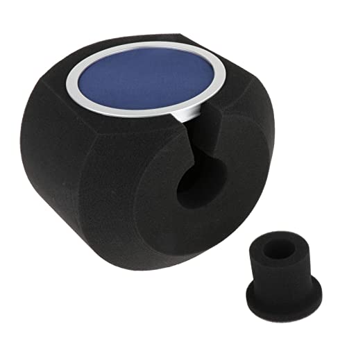 YIJU Mic Sponge Portable Vocal Booth Acoustic Wind Screen Suitable for Studio Podcasting, blue