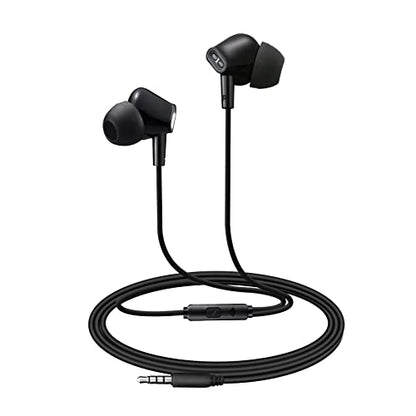 Aylaa Wired Earbuds Headphones for School with Microphone Noise Isolating Stereo Bass in-Ear Earphones – for Smartphones, Tablets, Schools, Ipads, Multiuse - 3.5mm Plug in Audio Jack - Black - color: Black