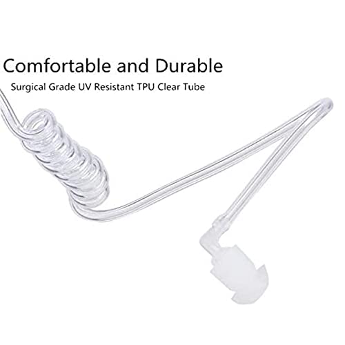 10-Pack Replacement Acoustic Coil Tube Walkie Talkie Earpieces for Baofeng Motorola Kenwood Retevis Midland Two Way Radios Headset Secret Spy Game Earpiece - color: Acoustic Coil Tube