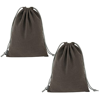 Cosmos 2 Pcs Portable Headphone Carrying Bag Travel Headset Storage Pouch Soft Drawstring Headphone Case Bag for Over-Ear Headphones Gaming Headset Neckband Earphones (Gray Color)
