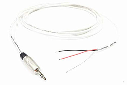 Custom Cable Connection 10 Foot Plenum CL3P 3.5mm (1/8 inch) Stereo Male to Blunt Cable - size: 10 Foot
