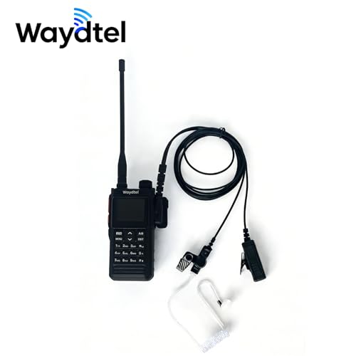 Acoustic Tube Walkie Talkie Noise Reduction Earpiece Surveillance Headset with Mic Compatible with 2 Pin Kenwood Two Way Radio(2pack)