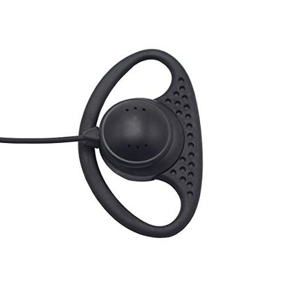 D Shape Clip-Ear Headset Earpiece PTT with Mic Compatible with Motorola Two-Way Radio CLS1410 RMM2050 GP300 CP200 PR400 CLS1110 (5 Pcs) - size: 5 Pcs