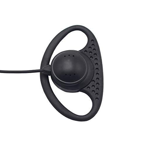 D Shape Clip-Ear Headset Earpiece PTT with Mic Compatible with Motorola Two-Way Radio CLS1410 RMM2050 GP300 CP200 PR400 CLS1110 (2 Pcs) - size: 2 Pcs