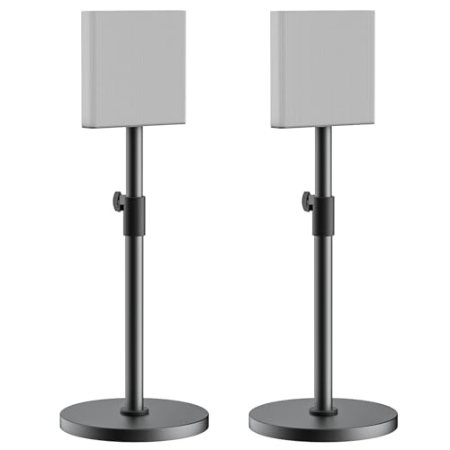Height Adjustable Speaker Stands Pairs for Sony Bravia Theatre Quad HT-A9M2 Stands - Heavy-Duty Surround Speaker Stand for Sony HT-A9M2 Speaker Stand with Cable Management