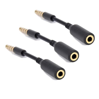 5-Pack AUX Headphone 3.5mm Extension Cable - Male to Female Extender Audio Auxiliary Jack Adapter Wire Cord Plug Connector for iPhone iPod iPad, Smartphone Tablet, Home Car Speaker System (3 INCH) - size: 5 Pack