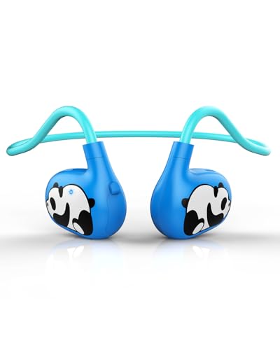 BANIGIPA Kids Headphones, Open Ear Earbuds w/Mic for Call Study Travel | 13g Ultra-Light Comfort, Wireless Bluetooth 5.4 Headset with 85dB Healthy Volume Control Protect Hearing, 10H Playtime - color: LK15-Blue