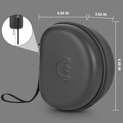Hard Headphone Case for JLab JBuds Lux ANC/Raycon The Everyday, Black | Foldable Over-Ear Headphones Travel Carrying Case,Mesh Pocket,Hard Eva Shell - color: Black