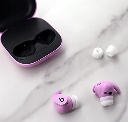 6 Pairs Double Flange Compatible with Beats Fit Pro Ear Tips Buds, S/M/L 3 Size Replacement Noise Reduce Silicone Wing Eartips Earbuds Earplug Fit in Case for Beat Fit Pro - White