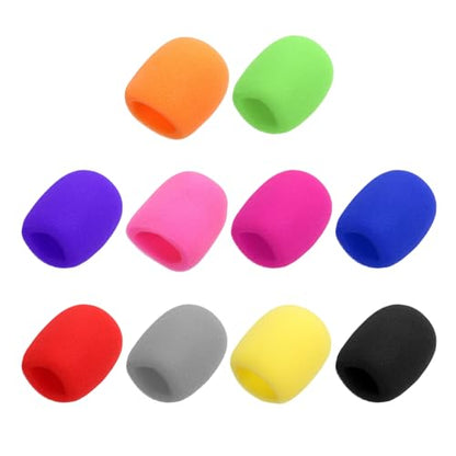 MECCANIXITY 10pcs Microphone Foam Covers, 40mm (1.57") ID 10mm (0.39") Thickness Microphone Windscreen Foam Cover for Most Handheld Microphones, Multicolor - color: Multicolor