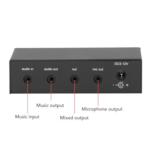 Stereo Sound Preamplifier, Professional Mic Headphone Amp Phono Turntable Phonograph Preamp with Independent Volume Control for Home Studio and Desktop Audio Systems Black