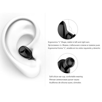 Single Earbud Bluetooth Earpiece,Cellphone Wireless Mic Headset 10Hr | Low Profile Ear Bud,Compatible with iPhone Android Phone TV,Handsfree Mini Headphone for Work Office Truck Car Driving