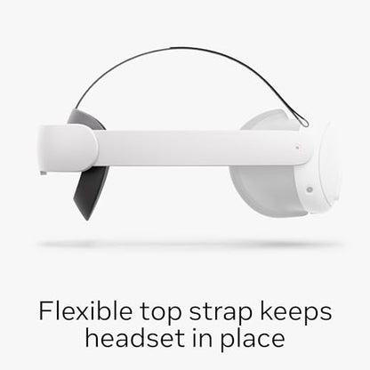 Meta Quest Elite Strap — Works with Meta Quest 3/3S — Premium Comfort and Weight Distribution — Adjustable, Ergonomic Fit — Reduces Pressure and Fatigue | Ergonomic VR headset support with adjustable fit dial and flexible silicone cradle for stability and