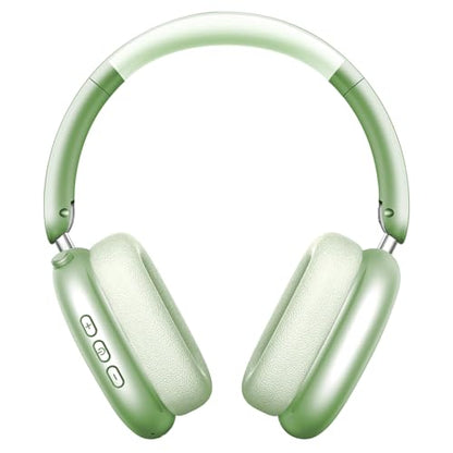 Wentronic Y01 Wireless Noise Canceling Headphones Bluetooth 5.3 Over Ear Headphones with Microphone, Hi-Res Audio, 48H Playtime, Foldable Comfortable Earpads,Compatible with iOS,Android,PC, Green - color: Green