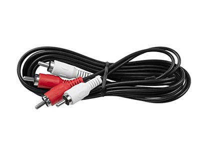 Monoprice 6ft 2 RCA Plug/2 RCA Plug M/M Cable - Black (Pack of 2) - size: 1 Count (Pack of 2)