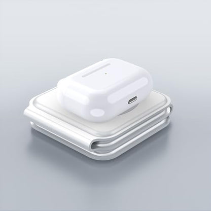 IHAO 3in1 Megnetic Attraction Wireless Charging Station Foldable Fast Charger for iPhone 15/14/13, iWatch & AirPods 15W Charging Stand with Strong Magnet Fold to Stand Multi-Device Safe Charging-White - color: 3in1 Wireless Charger K99 White