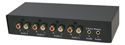 Technolink TC-716 6-Port Stereo Source Selector; Black or Silver, Your Choice (Black) - color: BLACK