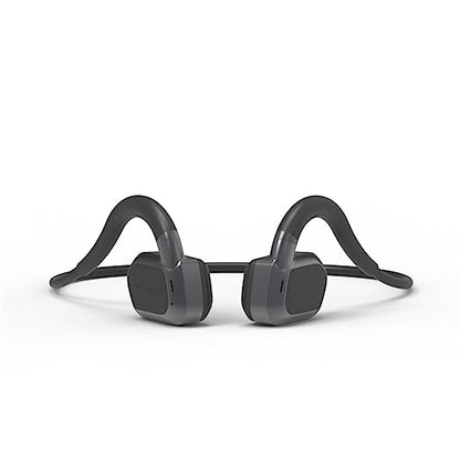 Bone Conduction Wireless Bluetooth Headset IPX8 Waterproof Swimming Headset Outdoor Fitness 32GB Memory MP3 Player (Grey) - color: Grey