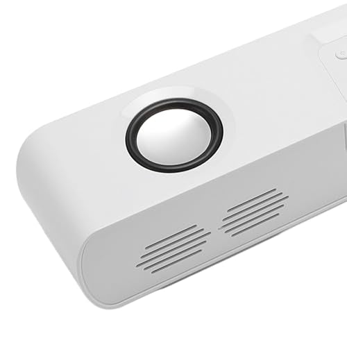 Zunate Bluetooth Speakers Desktop PC Soundbar, HiFi Stereo USB Wired AUX in Gaming Speaker - Built in Subwoofer, Alarm Clock, FM Radio for Laptop PC (White), Zunatea3gw02dut1-12 - color: White