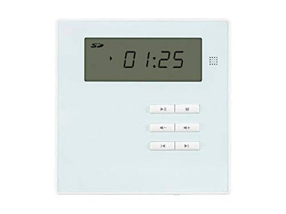 Monoprice Commercial Audio Wall Mount Music Amplifier - with Bluetooth, Aux, FM, and IR Remote, White