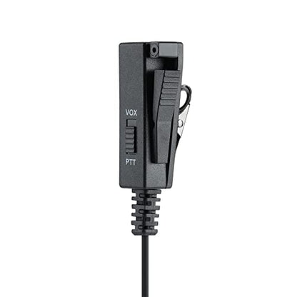 K-Storm Walkie Talkie Surveillance Headset Compatible with Motorola Radio | Acoustic Tube Earpiece with Mic for CP200 CLS1110 DLR1020 XU1100 RDM2070D RDV2080D - color: with VOX